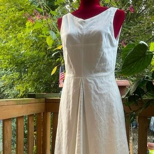 ANN TAYLOR white dress, S8, with Pockets